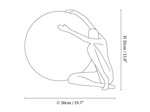 Humanoid Ball Holding Table Lamp