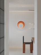 Abstract Circular Crescent Wall Sconce