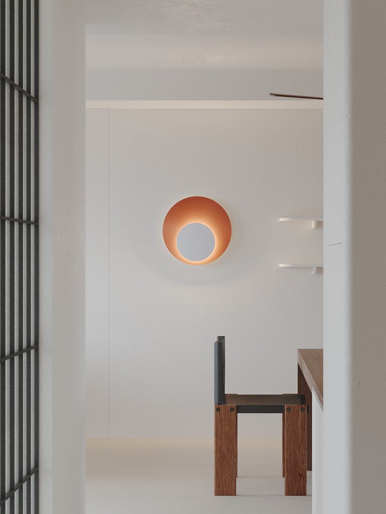 Abstract Circular Crescent Wall Sconce