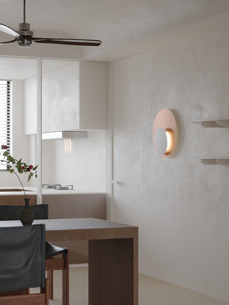 Abstract Circular Crescent Wall Sconce