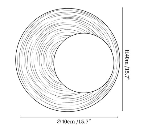 Abstract Circular Crescent Wall Sconce