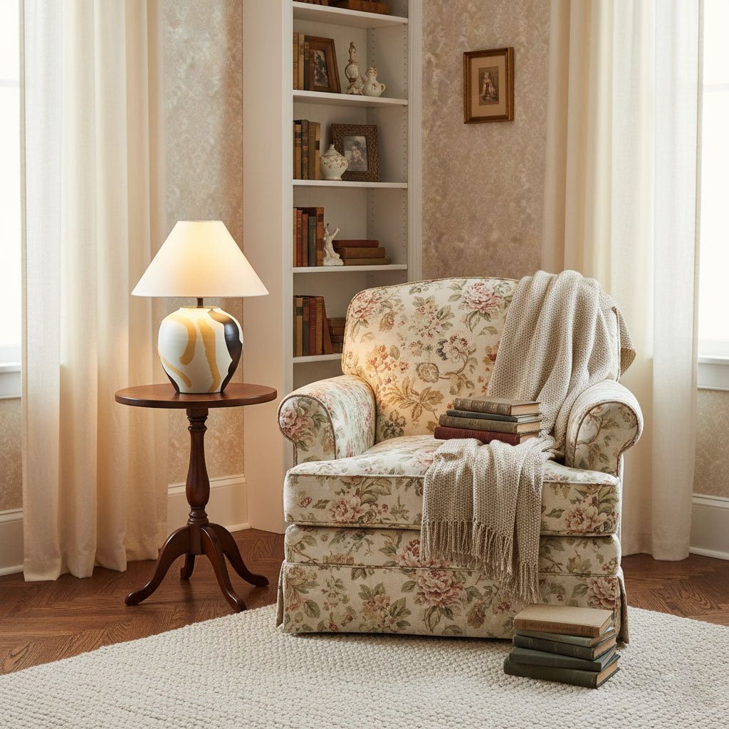 Abstract Pattern Ceramic Table Lamp
