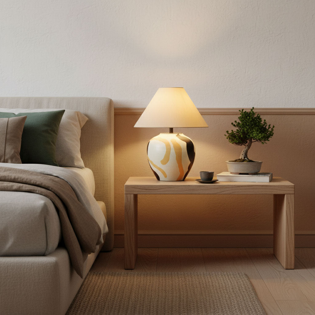 Abstract Pattern Ceramic Table Lamp