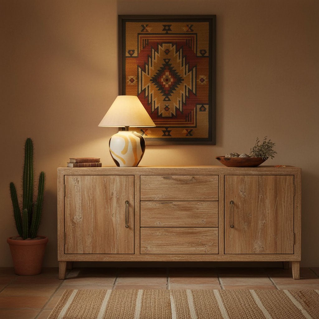 Abstract Pattern Ceramic Table Lamp