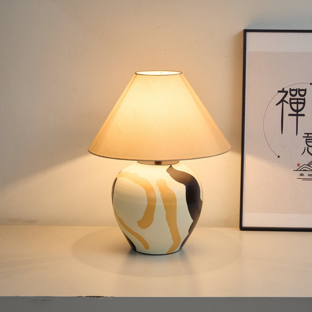 Abstract Pattern Ceramic Table Lamp