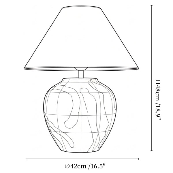 Abstract Pattern Ceramic Table Lamp