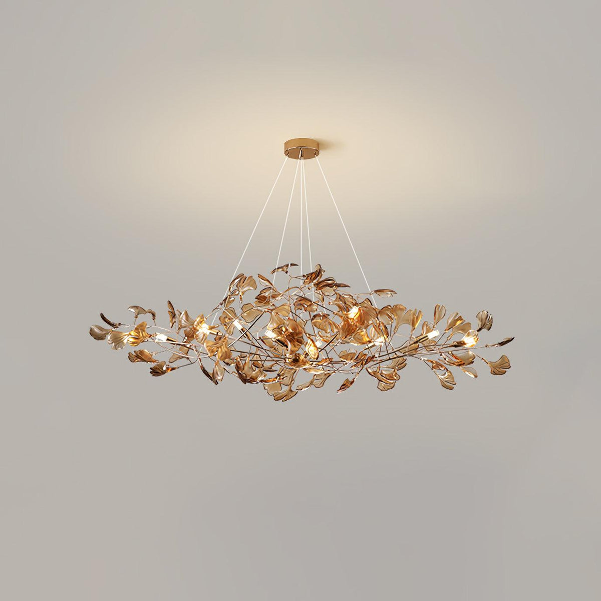 Acrylic Ginkgo Leaf Chandelier