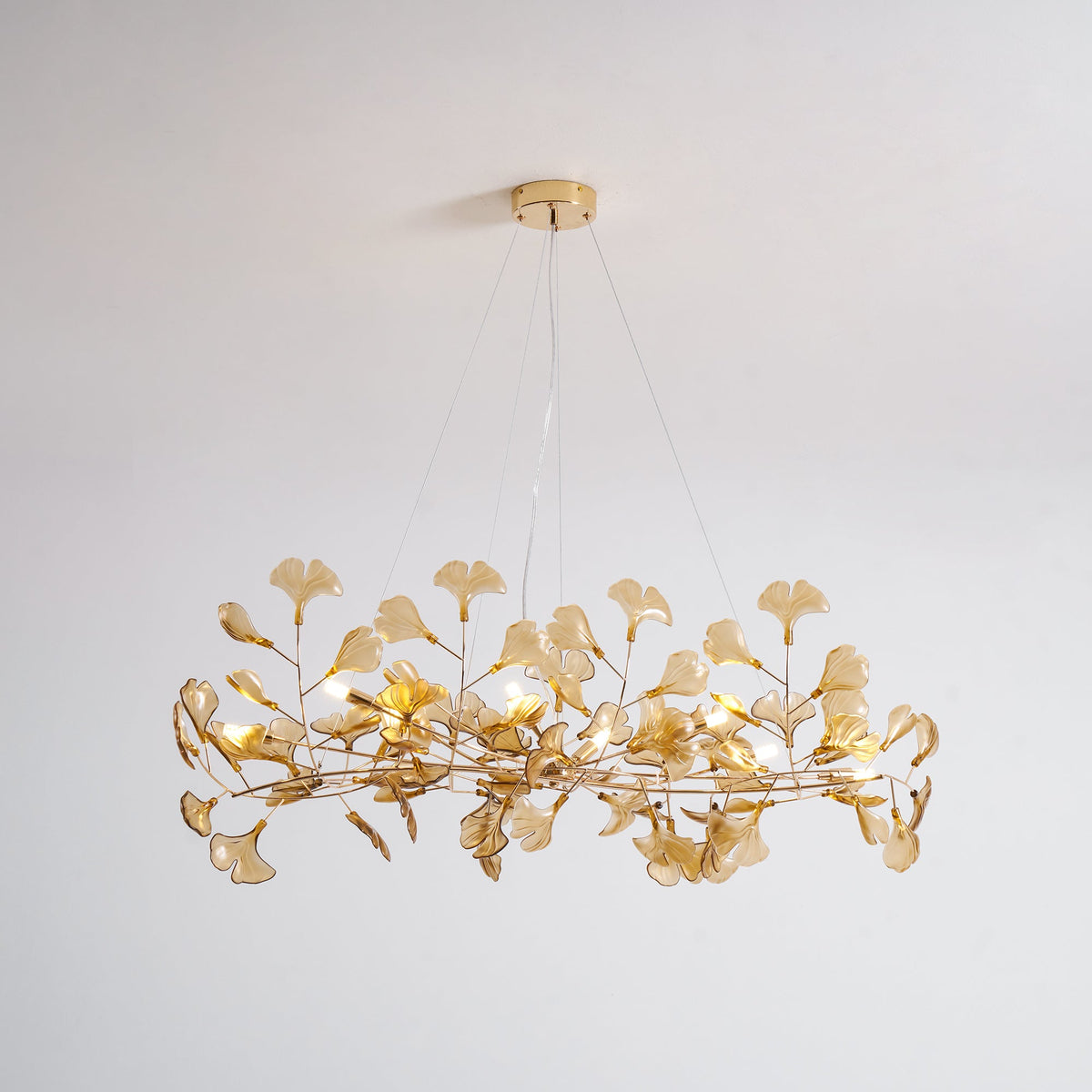 Acrylic Ginkgo Leaf Chandelier