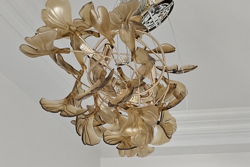 Acrylic Ginkgo Leaf Chandelier