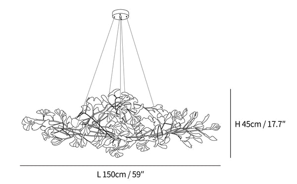 Acrylic Ginkgo Leaf Chandelier