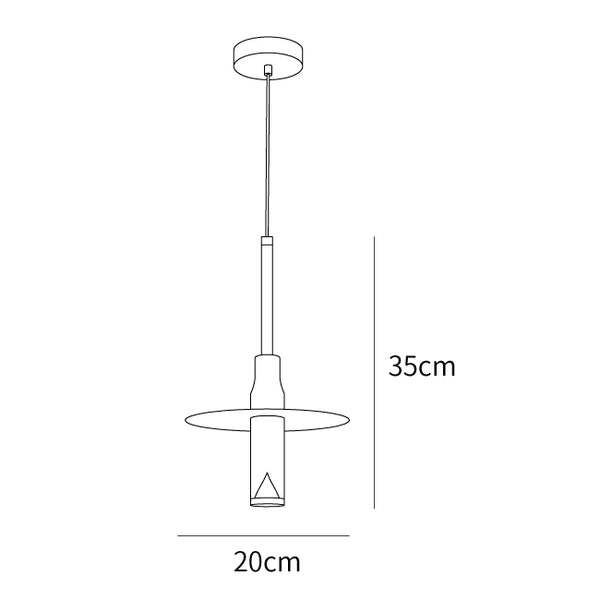 Acrylic Hat Plate Pendant Light