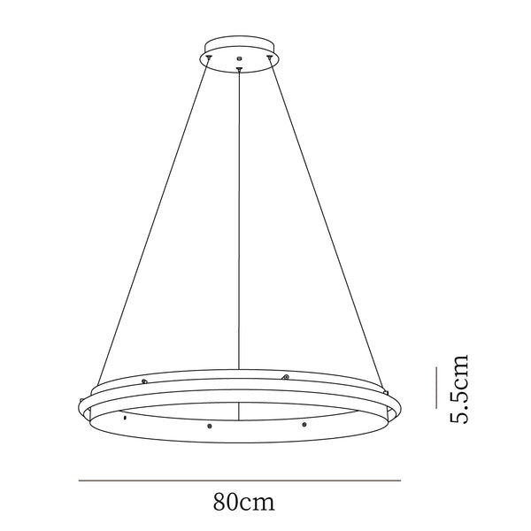 Acrylic LED Round Chandelier