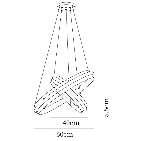 Acrylic LED Round Chandelier