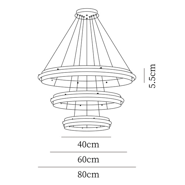 Acrylic LED Round Chandelier