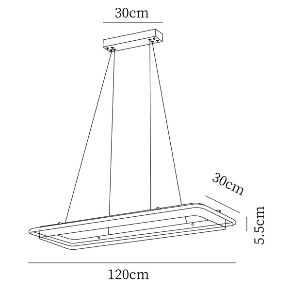 Acrylic LED Round Chandelier