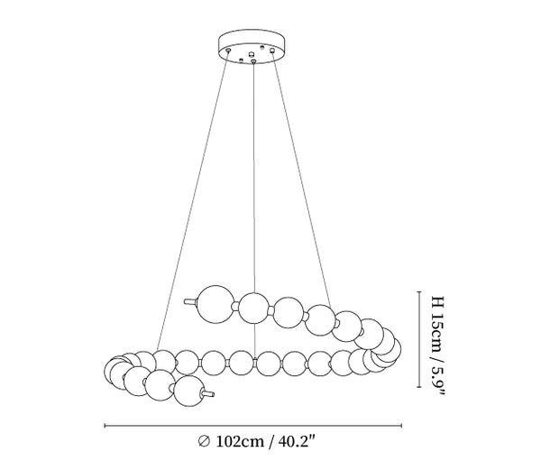 Acrylic Pearls Chandelier
