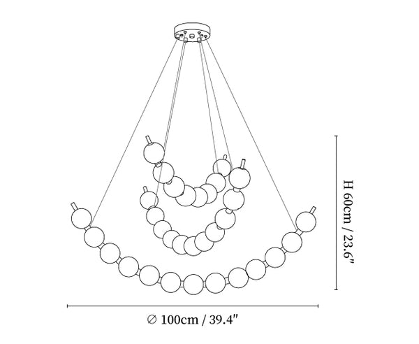 Acrylic Pearls Chandelier