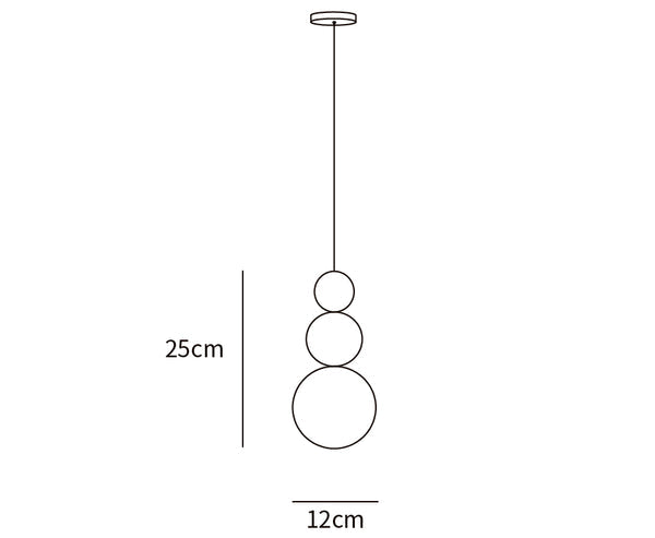 Acrylic Three Ball Pendant Lamp