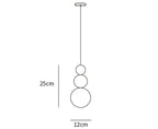 Acrylic Three Ball Pendant Lamp