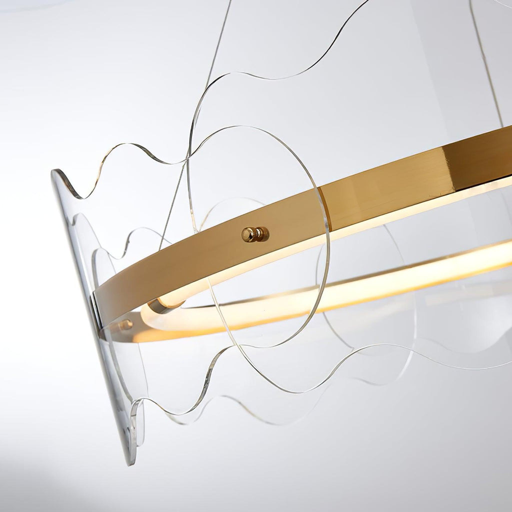 Acrylic Wave Chandelier