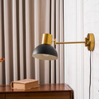 Adjustable Arm Plug In Wall Lamp