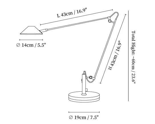 Adjustable Black Office Task Lamp
