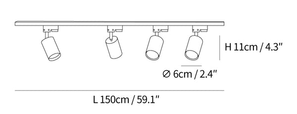 Adjustable Spotlight Track Ceiling Light