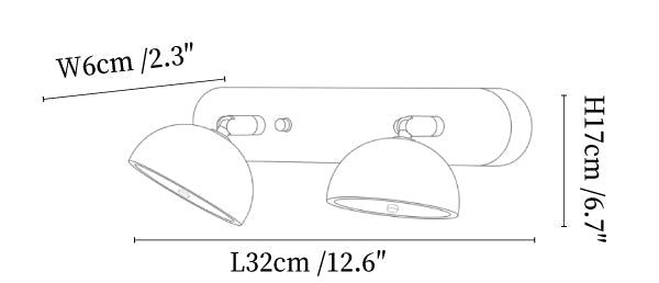 Adjustable Travertine Dome Vanity Light