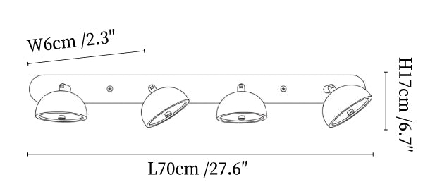 Adjustable Travertine Dome Vanity Light