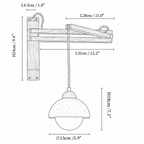 Adjustable Travertine Dome Wall Sconce
