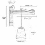 Adjustable Travertine Dome Wall Sconce