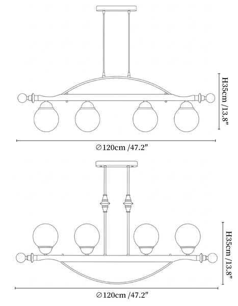 Adorned Linear Chandelier