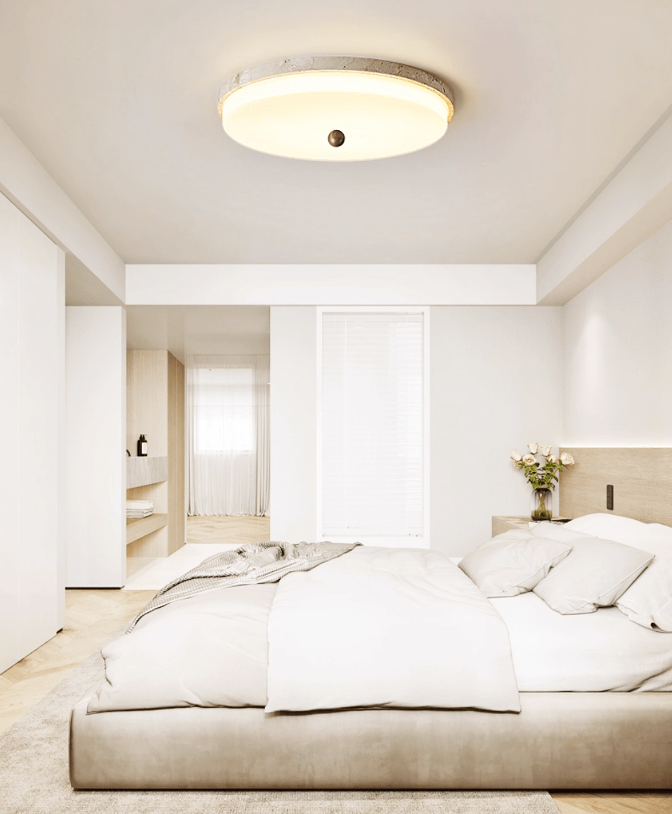 Aeon Travertine Orb Ceiling Light