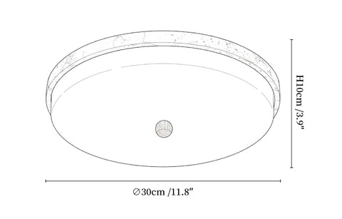 Aeon Travertine Orb Ceiling Light