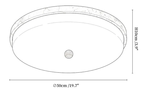 Aeon Travertine Orb Ceiling Light