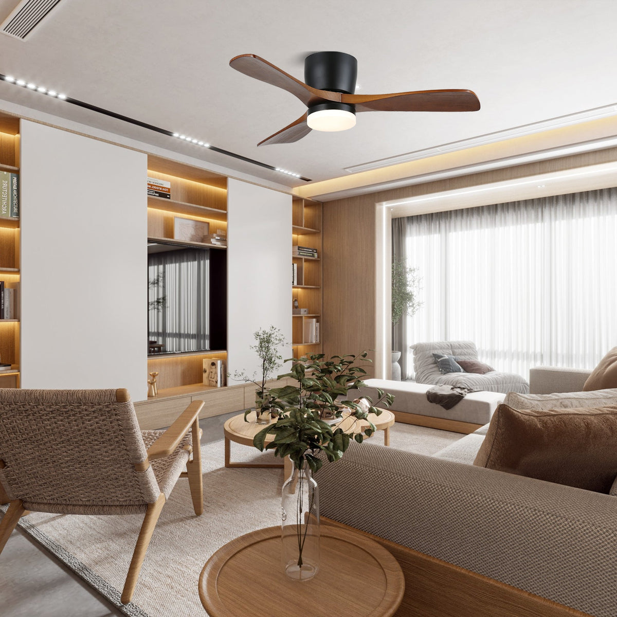 Aerodynamics Wooden 48"/52" Ceiling Fan Light