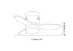Aeroluxe Modern Ceiling Fan Light
