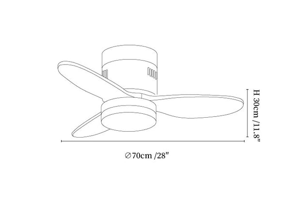 Aeroluxe Modern Ceiling Fan Light