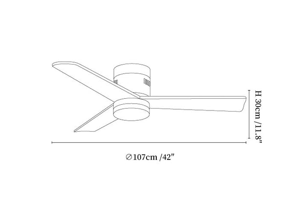 Aeroluxe Modern Ceiling Fan Light