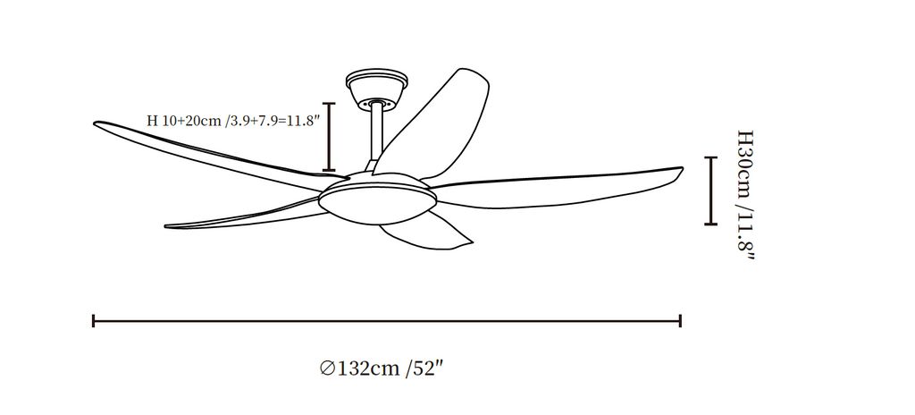Aeron Noir Ceiling Fan