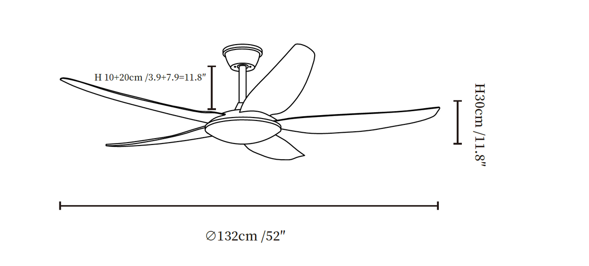Aeron Noir Ceiling Fan