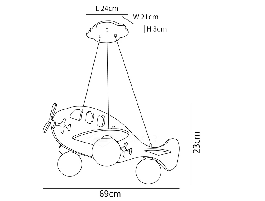 Airplane Pendant Lamp