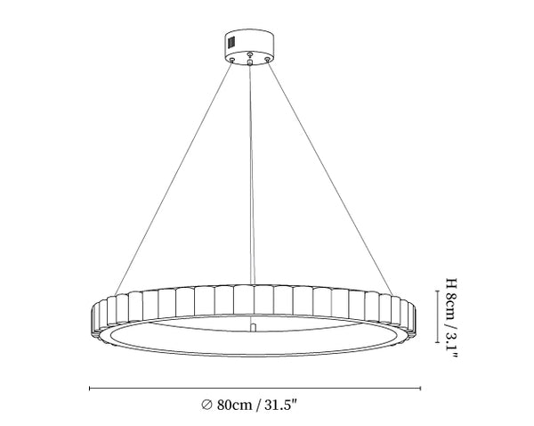 Alabaster Avalon Halo Chandelier