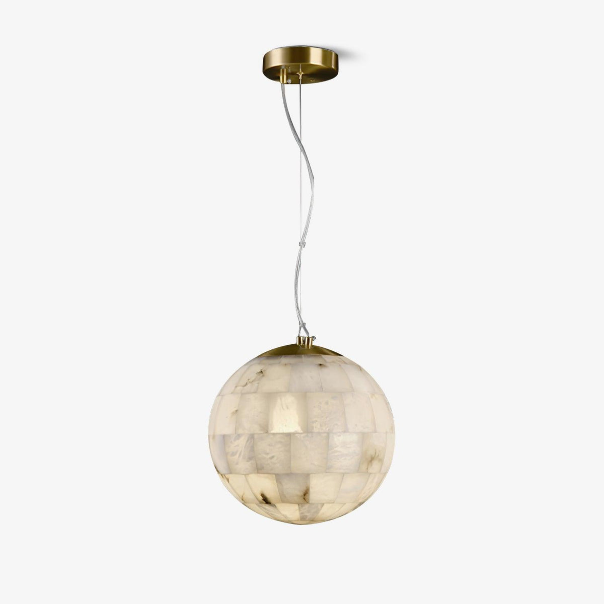Alabaster Ball Pendant Light