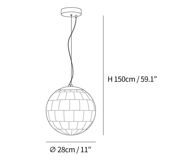 Alabaster Ball Pendant Light