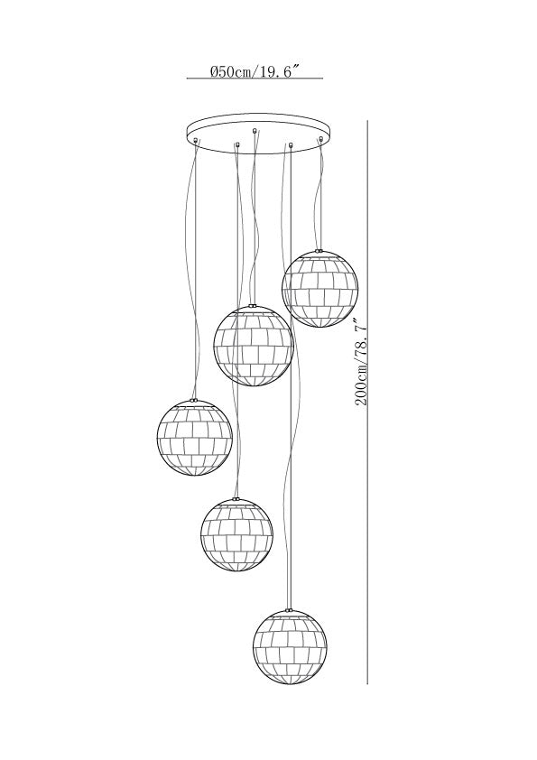 Alabaster Ball Pendant Light