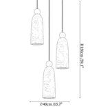Alabaster Bell Cluster Pendant Lamp