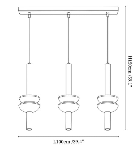 Alabaster Column Pendant Lamp