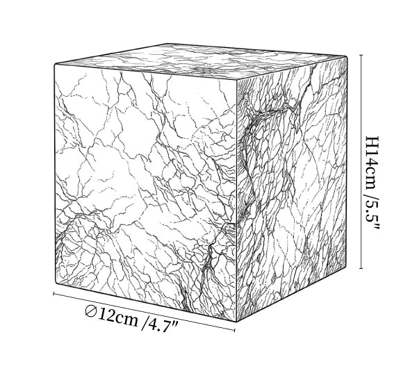 Alabaster Cube Table Lamp