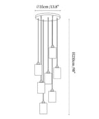 Alabaster Cylinder Cluster Chandelier